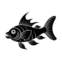 chimaera fish vector silhouette