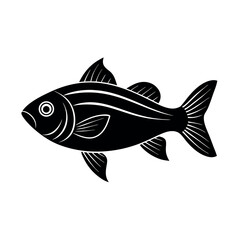 cusk fish vector silhouette