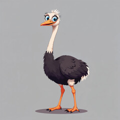 Fototapeta premium Emu cartoon vector illustration isolated