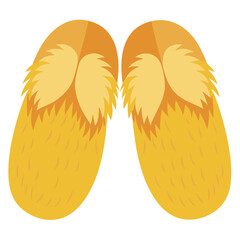 A pair of pink rubber flip-flops, a classic summer beach footwear, are isolated on white in this vector illustration