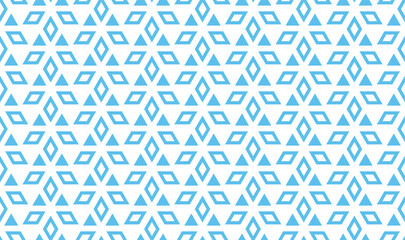 Abstract geometric pattern. A seamless vector background. White and blue ornament. Graphic modern pattern. Simple lattice graphic design