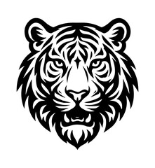 Majestic Tiger Head Vector Illustration