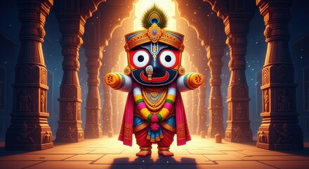 Jagannath balaram subhadra hinduism odisha ratha yatra temple deity god india art