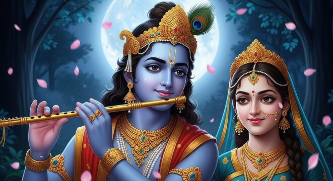 Krishna flute radha hindu god hinduism indian culture divine love spirituality