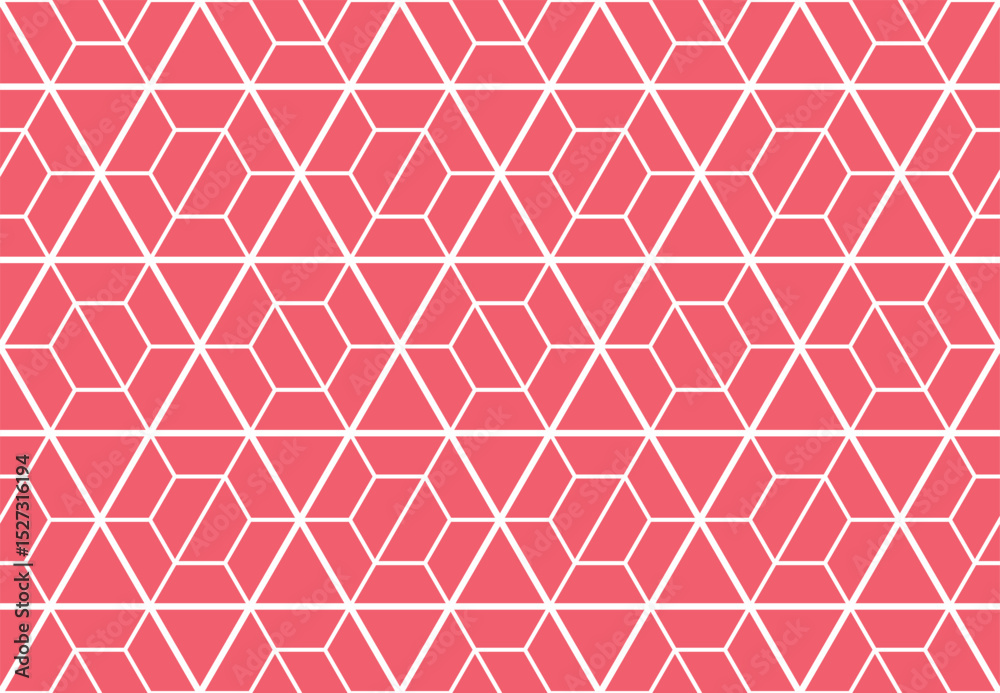 Leinwandbilder The geometric pattern with lines. Seamless vector background. White and pink texture. Graphic modern pattern. Simple lattice graphic design