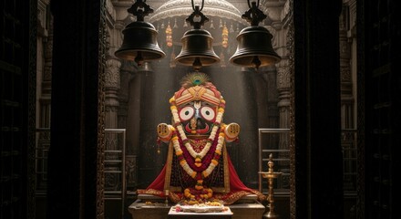 Jagannath temple puri odisha deity hinduism bells india indian culture art