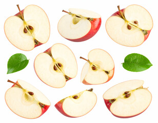 Juicy Red Apple Slices A Collection of Fresh, Healthy Fruit Images