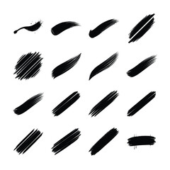 Grunge Brush Stroke Set for Distressed Art, Texture and Background Creation

