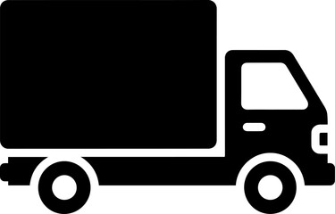 Delivery Truck Simple Silhouette Icon