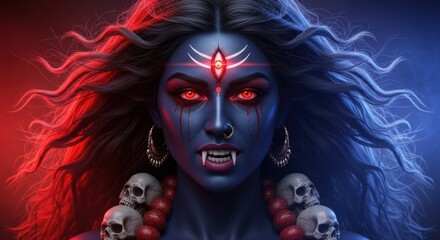 Kali goddess hinduism divine power hindu mythology shakti indian deity dark mother
