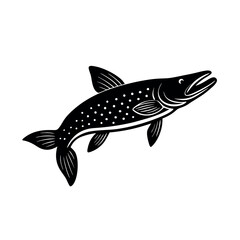 piranha vector silhouette