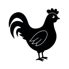 chicken vector silhouette
