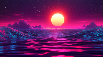 Neon Sea natural  Background 2025