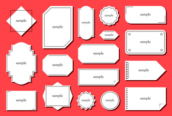 Minimalist Editable Vector Frame and Label Set – Geometric Design Elements