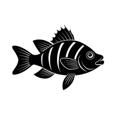 sucker fish vector silhouette