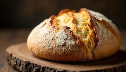 Golden-brown crust, airy crumb Rustic sourdough perfection , meal, foodblog, texture