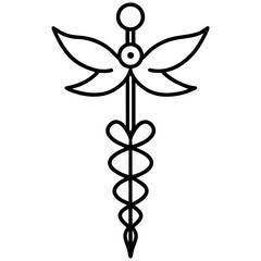 caduceus medical icon