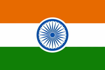 Indian National Flag Saffron White Green Ashoka Chakra