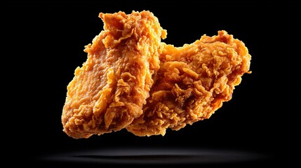 Crispy Fried Chicken Wings Delicious Golden Brown Tasty Food Photography