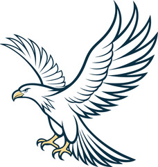 Obraz premium vector illustration of an eagle