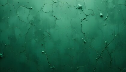 Obraz premium Wide Green Textured Background of Paper or Concrete Surface
