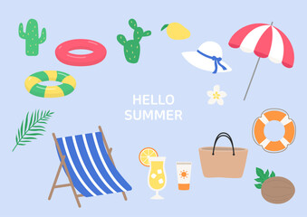 Vector illustration of summer vacation.