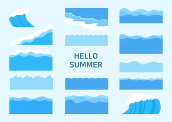 Vector illustration of blue waves.