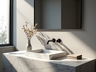 Elegant Modern Bathroom with High End Finishes