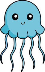 funny baby octopus cartoon