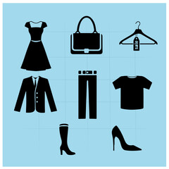 A set of cloth  icon