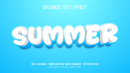 summer editable text effect
