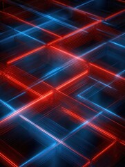 Abstract neon grid pattern