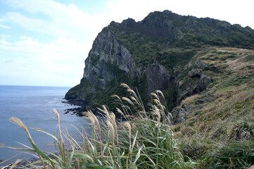 Seongsan Ilchulbong is famous attractions in Jeju Island.