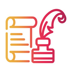 investment pyramid Line Gradient Icon