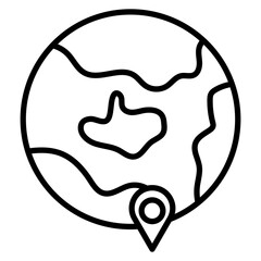 World Map Vector Icon