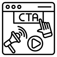 Call to Action (CTA) Vector Icon