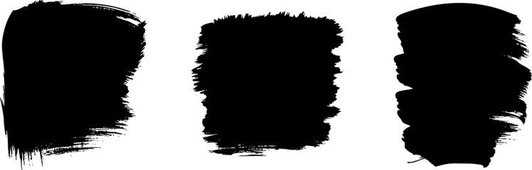 Black paintbrush strokes copy space template white background