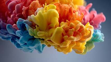 Abstract colorful smoke art design vibrant and dynamic with beautiful shades and hues