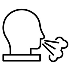 TB Cough Mask Vector Icon