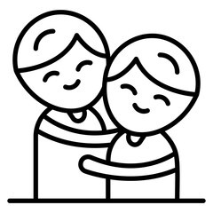 Hug Buddy Vector Icon