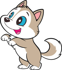 Shiba inu puppy cartoon