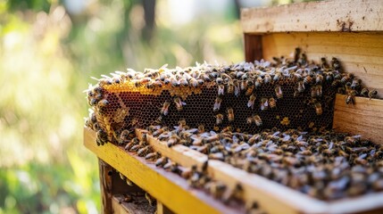 smart bee hive monitoring hive temperature, activity, and honey levels, aiding pollination management in crop intensive farms.