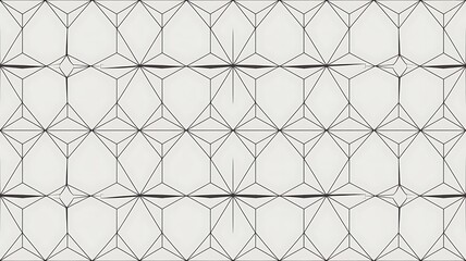 Geometric pattern with repeating hexagonal and triangular shapes, creating a symmetrical and minimalist design.