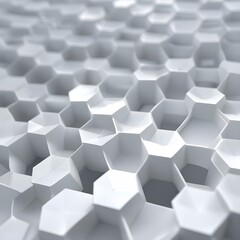 abstract white 3d hexagon background, 4k seamless loop Generative AI 