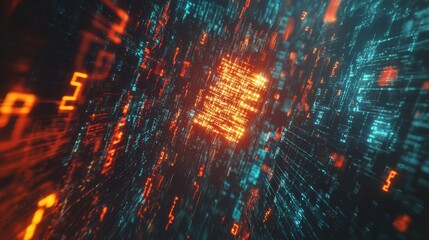 a quantum encrypted message glowing with unbreakable light, surrounded by classical codes shattering under cyberattacks.