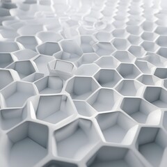abstract white 3d hexagon background, 4k seamless loop Generative AI 