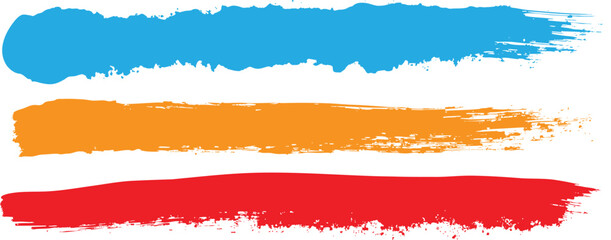 Multicolored paint brush strokes