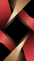 Flyer background with red and gold pattern 
