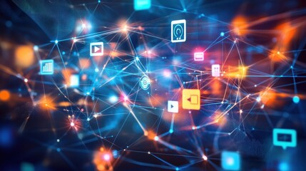 Digital network connection, global communication