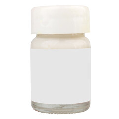 white poster paint bottle on white